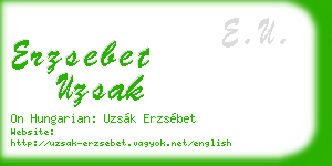 erzsebet uzsak business card